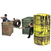 BUNKR Inflatable Battlezone Battle Royale Set (4 Piece) - Compatible with Nerf, Laser X, X-Shot and Boomco