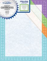 Geographics Assorted Fashion Card Stock Certificates,8.5 x 11", 40/Pack (48670)