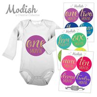 12 Monthly Baby Stickers, Rainbow, Gold Glitter {Faux}, Girl, Boy, Gender Neutral, Baby Belly Stickers, Monthly Onesie Stickers, First Year Stickers Months 1-12, Rainbow Colors, Gold Glitter {Faux}, Gender Neutral, Baby Boy, Baby Girl