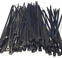 100 count USA Made CABLE TIES (Zip Ties) (14 inch, Black)