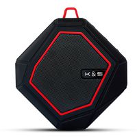 Octagon Wireless Bluetooth Speaker, Hi-Fi 100W PMPO, IPX5 Water Resistance, IPX5 Water Resistant, Perfect Wireless Speaker for Home, Travel, Beach, or Shower, by Kempler & Strauss (Black)