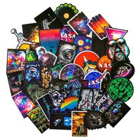 NASA Stickers for Laptop [100PCS], Space Explorer Galaxy Vinyl Decals for Water Bottle Hydro Flask MacBook Car Bike Bumper Skateboard Luggage, Spaceman Spacecraft Universe Planet Logo Graffiti Sticker