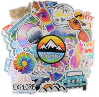 Cute Vsco Aesthetic Sticker Pack[50pc] Vinyl Waterproof for Laptops Hydro Flasks Water Bottle Hydroflask Waterbottles MacBook-Decals for Kids, Teens Vsco Girl Stuff (Nature)