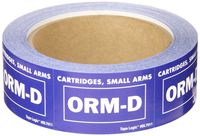 Tape Logic ORM-D Dot Label, Legend"Cartridges, Small Arms ORM-D", 2-1/4" L x 1-3/8" W, Roll of 500 (DL7011)