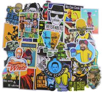 New Breaking Bad Stickers 50pc for Laptop Water Bottle, Waterproof Decal for Skateboard Snowboard Car Bicycle Luggage Decal