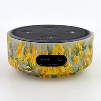 Silicone Case for Amazon Echo Dot by Auchee - Stylish Dress Up Cover Case fits Echo Dot 2nd Generation only (Yellow Daisy)