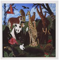 3dRose ZOO ANIMALS - Greeting Cards, 6 x 6 inches, set of 6 (gc_3214_1)