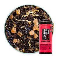 Tiesta Tea | Passion Berry Jolt, Loose Leaf Raspberry Passion Fruit Black Tea | All Natural, High Caffeine, Brew Hot or Iced | 4oz Tea Tin Canister - 50 Cups | Fruity Black Tea