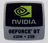 NVIDIA Original GEFORCE GT 630M 2GB Sticker 18mm x 18mm [855]