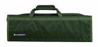 Messermeister 8-Pocket Heavy Duty Nylon Padded Knife Roll, Luggage Grade and Water Resistant, Olive
