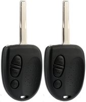 KeylessOption Keyless Entry Remote Control Uncut Blank Car Key Fob Replacement (Pack of 2)