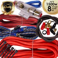 Complete 1500W Gravity 8 Gauge Amplifier Installation Wiring Kit Amp PK1 8 Ga Red - for Installer and DIY Hobbyist - Perfect for Car/Truck/Motorcycle/RV/ATV