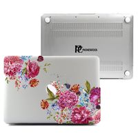 MacBook Air 13 Clear Case Compatible With Apple - Plastic Hard Shell Snap On Case Cover for Macbook Air 13 inch (Only for model: A1466 & A1369) (Flowers)
