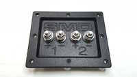 SMD 2 Channel Heavy Duty Speaker Terminal (Stainless) (3/4" PVC Black)