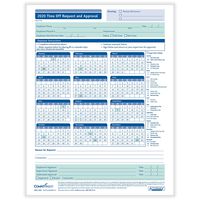 ComplyRight 2020 Time Off Request & Approval Calendar, Pack of 50