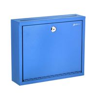 AdirOffice Multi Purpose, Mailbox, Drop Box, Suggestion Box, Wall Mountable, 3" x 10" x 12" - Blue
