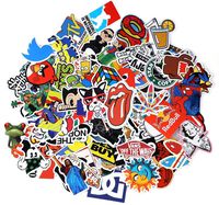 KOUYT 100-Pcs Sticker Decals Vinyls for Laptop,Kids,Cars,Motorcycle,Bicycle,Skateboard Luggage,Bumper Stickers Hippie Decals bomb Waterproof（Not Random）