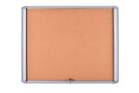 MasterVision Enclosed Bulletin Board Outdoor Water resistant, Cork Surface, 30" x 26.5" with Aluminum Frame