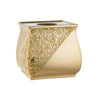 Popular Bath Tissue Box, Sinatra Collection, Champagne/Gold