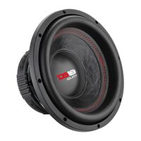 DS18 SLC12S Car Subwoofer Audio Speaker - 12" in. Paper Glass Fiber Cone, Black Steel Basket, Single Voice Coil 4 Ohm Impedance, 500W MAX Power and Foam Surround for Vehicle Stereo Sound System
