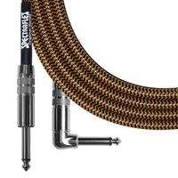 Spectraflex Original Series Right Angle Instrument Cable, 6 Foot, Tweed