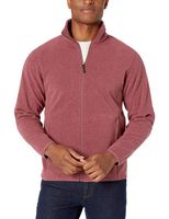 Amazon Essentials Men's Full-Zip Polar Fleece Jacket, Burgundy Heather, X-Small