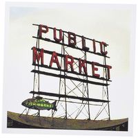3dRose Public Market Seattle - Greeting Cards, 6 x 6 inches, set of 6 (gc_14265_1)