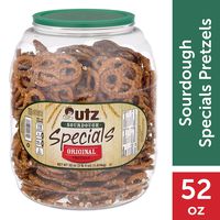 Utz Sourdough Specials Pretzels - Classic Sourdough Pretzel Knot Twist, Perfectly Salted Crunchy Sourdough Pretzel with Zero Cholesterol per Serving, 52 oz. Barrel