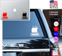 Supernatural Winchester Brothers Sam Dean Series Vinyl Decal Sticker - Car Window, Laptop Skin, Wall, Mac (7" inches, Red)