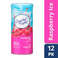 Crystal Light Raspberry Ice Drink Mix (72 Pitcher Packets, 12 Canisters of 6)
