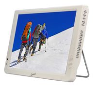 Supersonic SC-2812 12" Portable Lightweight LED TV w/Built in Batt,USB/SD input (White)