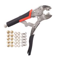 Calissa Offshore Tackle Heavy Duty Snap Fastener Pliers Tool Kit for Fastening Metal Snap Rings - Vise Grip Marine Grade Canvas Tarp Boat Cover Installation, Sewing, Repair Set