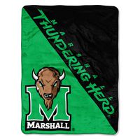 The Northwest Company Officially Licensed NCAA Marshall Thundering Herd Halftone Micro Raschel Throw Blanket, 46" x 60", Multi Color