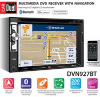 Dual Electronics DVN927BT Digital Multimedia 6.2-inch LED Backlit LCD Touchscreen Double DIN Car Stereo Receiver with Built-In Navigation, Bluetooth, CD/DVD, USB, microSD & MP3 Player