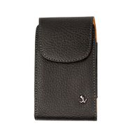 SLectionAccess Executive Vegan Leather Holster Belt Clip Carrying Case with Metal Tip for Universal/Smartphones - Black