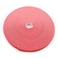 Saisn Reusable Fastening Tape Cable Ties 3/4 Inch Double Side Hook Roll (25 Yard, Red)