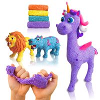 Craft Kits by VOYA - Modelling Art kit for Kids - Modelling Play Foam - Super Soft Dough - Modelling Clay - 3 in 1 Unicorn + Lion + Hippo