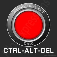 Pilot's CTRL-ALT-DEL Button (Autopilot Disconnect) Aviation Decal/Sticker. Aviation Humor and Pilot Gifts