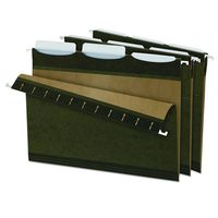 Pendaflex Ready-Tab Reinforced Hanging File Folders, Letter Size, Standard Green, 3 Tab 25/BX (42620)