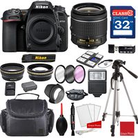 Nikon D7500 DX-Format Digital SLR w/AF-P DX NIKKOR 18-55mm f/3.5-5.6G VR Lens + Professional Accessory Bundle