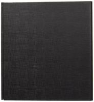 Aurora GB Elements Ultra Binder, 1 1/2 Inch Round Ring, 8 1/2 x 11 Inch Size, Black , Linen Embossed, Eco-Friendly, Recyclable, Made in USA (AUA09433)