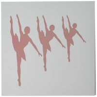 3dRose 3 Pink Ballerinas - Greeting Cards, 6 x 6 inches, set of 12 (gc_41704_2)