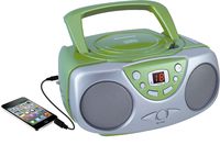 Sylvania SRCD243 Portable CD Player with AM/FM Radio, Boombox(Green)
