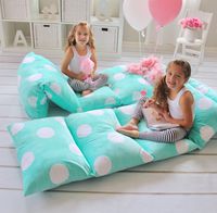 Butterfly Craze Girl's Floor Lounger Seats Cover and Pillow Cover Made of Super Soft, Luxurious Premium Plush Fabric - Perfect Reading and Watching TV Cushion - Great for SLEEPOVERS Slumber Parties