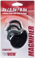 Carson TriView 3X/5.5X/8.5X Folding Loupe Magnifier with Built-in Case (TV-36)