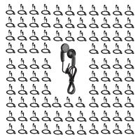 Everyday Wholesale Lots Black Earbuds Bundle Bulk in-Ear Earphones 124 Pack