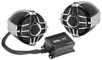 BOSS Audio Systems MC440B Motorcycle Speaker System - Bluetooth, Weatherproof Speakers  Amplifier, 2 3 Inch Speakers, 2 Channel Amplifier, 1 Volume Control, Use with ATV Motorcycle 12 Volt Vehicles