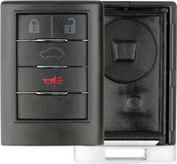 KeylessOption Keyless Entry Remote Key Fob Case Shell Button Pad Cover for Cadillac CTS, DTS, STS