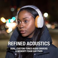 Skullcandy Crusher Bluetooth Wireless Over-Ear Headphone with Microphone, Noise Isolating Memory Foam, Adjustable and Immersive Stereo Haptic Bass, Rapid Charge 40-Hour Battery Life, Gray/Tan