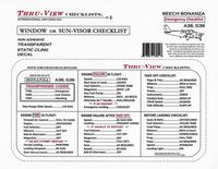 Thru-View Emergency Checklist - Beechcraft Bonanza A36/G36